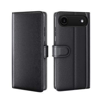 iPhone 17 Air Wallet Leather Case with Kickstand - Black