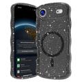 iPhone Air Wave-Edge Laser Glitter MagSafe Case - Translucent Black