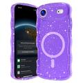 iPhone Air Wave-Edge Laser Glitter MagSafe Case - Translucent Purple