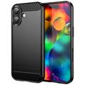 iPhone 17 Brushed TPU Case - Carbon Fiber - Black