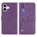 iPhone 17 Elegant Retro Wallet Case with Rotating Card Holder - Purple