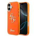 iPhone 17 Guess IML 4G Script Metal Logo Case - Orange