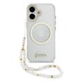 iPhone 17 Guess IML Glitter Script Strap Case - MagSafe Compatible