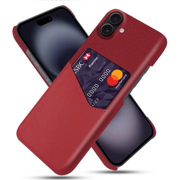 iPhone 17 KSQ Case with Card Pocket - Red