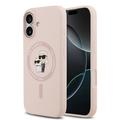 iPhone 17 Karl Lagerfeld Karl and Choupette Liquid Silicone MagSafe Case - Pink