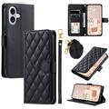 iPhone 17 Luxury Quilted Wallet Case - Black