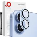 iPhone 17 Northjo Full Protection Matte Metal and Tempered Glass Camera Lens Protector - Blue