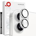 iPhone 17 Northjo Full Protection Matte Metal and Tempered Glass Camera Lens Protector - Silver