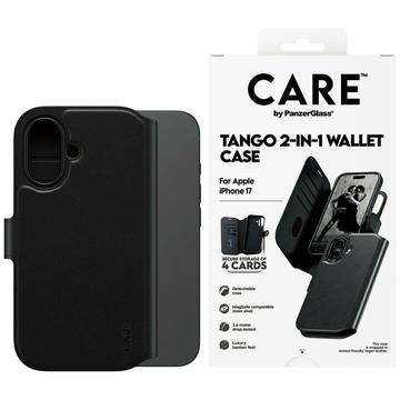 iPhone 17 PanzerGlass Care Tango 2-in-1 Wallet Case - MagSafe Compatible - Black