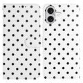 iPhone 17 Polka Dot Pattern Wallet Case - White