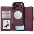 iPhone 17 Pro/18 Pro Tech-Protect 2-in-1 Wallet Case - Magsafe Compatible - Burgundy