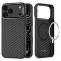 iPhone 17 Pro/18 Pro Tech-Protect Ion Carbon Plastic Case - MagSafe Compatible - Black / Silver