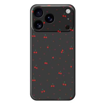 iPhone 17 Pro Cherry Pattern TPU Case - Black