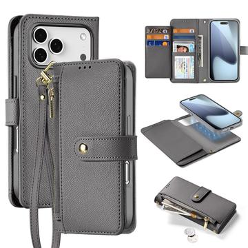 iPhone 17 Pro Dux Ducis Lawa Wallet Leather Case w. Magnetic Cover - Grey
