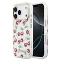 iPhone 17 Pro Guess IML Glitter Cherry Hybrid Case - MagSafe Compatible - Transparent