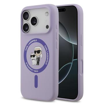 iPhone 17 Pro Karl Lagerfeld Karl and Choupette Liquid Silicone MagSafe Case - Pink
