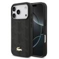 iPhone 17 Pro Lacoste Monogramme Gold Logo Case - MagSafe Compatible - Black