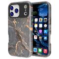 iPhone 17 Pro Luxury Marble Hybrid Case - Black / Gold