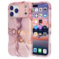 iPhone 17 Pro Luxury Marble Hybrid Case - Purple / Gold
