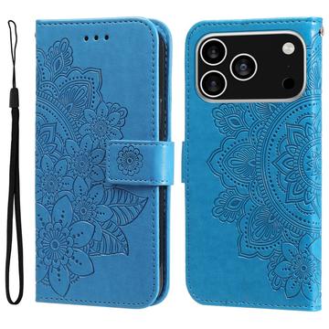 iPhone 17 Pro Mandala Series Wallet Case - Blue