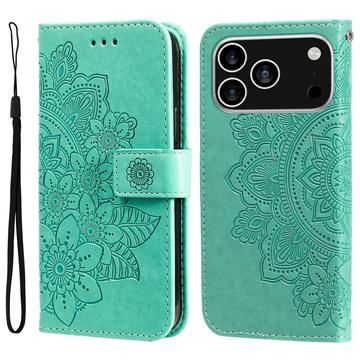 iPhone 17 Pro Mandala Series Wallet Case - Green