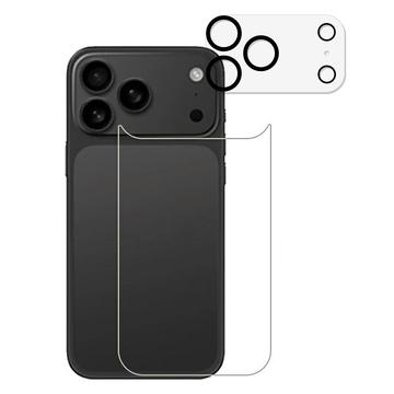 iPhone 17 Pro Max 2-in-1 Set Tempered Glass Back Cover Protector & Camera Lens - Clear