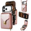 iPhone 17 Pro Max All-in-One Case with Wallet & Strap - Rose Gold
