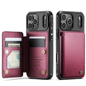 iPhone 17 Pro Max Caseme C22 Case RFID Card Wallet - Red