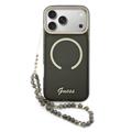 iPhone 17 Pro Max Guess IML Glitter Script Strap Case - MagSafe Compatible