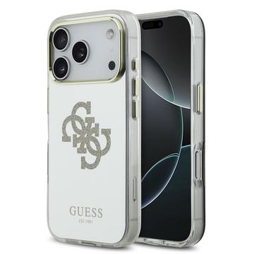 iPhone 17 Pro Max Guess Mirror 4G Glitter Logo Hybrid Case - MagSafe Compatible - Gold
