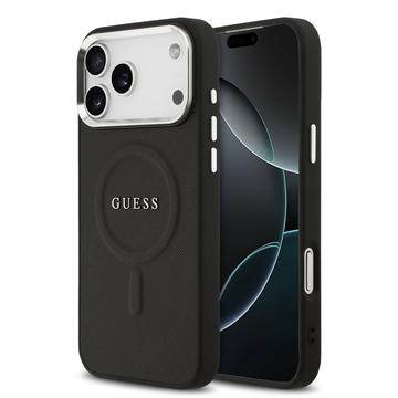 iPhone 17 Pro Max Guess Saffiano Hybrid Case - MagSafe Compatible - Black