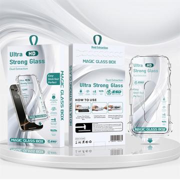 iPhone 17 Pro Max HD Tempered Glass Screen Protector with Automatic Dust Removal Tool - 9H