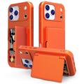 iPhone 17 Pro Max Hybrid Case with Hidden Mirror & Card Slot - Orange