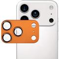 iPhone 17 Pro Max Imak Full Cover Metal and Tempered Glass Camera Lens Protector - Orange