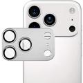 iPhone 17 Pro Max Imak Full Cover Metal and Tempered Glass Camera Lens Protector - Silver
