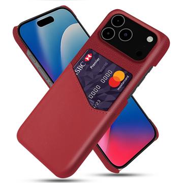 iPhone 17 Pro Max KSQ Case with Card Pocket - Red