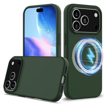 iPhone 17 Pro Max Liquid Silicone Case - MagSafe Compatible - Dark Green
