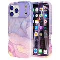 iPhone 17 Pro Max Luxury Marble Hybrid Case - Blue / Pink