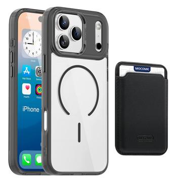 iPhone 17 Pro Max MagSafe Case with Card Holder - Black / Transparent