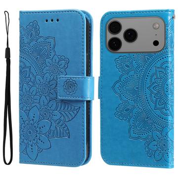 iPhone 17 Pro Max Mandala Series Wallet Case - Blue