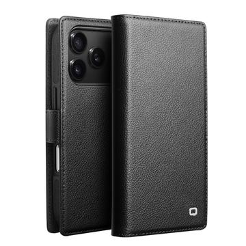 iPhone 17 Pro Max Qialino 2-in-1 Detachable Wallet Leather Case - MagSafe Compatible - Black