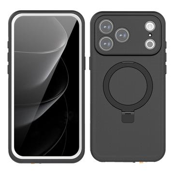 iPhone 17 Pro Max Redpepper IP68 MagSafe Waterproof Case with Kickstand - Black