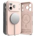 iPhone 17 Pro Max Ringke Liquid Silicone MagSafe Case - Pink Sand