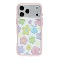 iPhone 17 Pro Max Shockproof Colorful Floral TPU Case - Pink