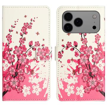 iPhone 17 Pro Max Style Series Wallet Case - Pink Flowers