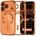iPhone 17 Pro Max Tech-Protect MagFlex Case - MagSafe Compatible - Clear / Cosmic Orange