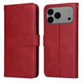 iPhone 17 Pro Max Wallet Case with Stand - Red