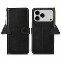 iPhone 17 Pro Max Wallet Leather Case with RFID - Black