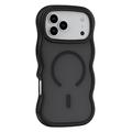 iPhone 17 Pro Max Wave-Edge Magnetic Hybrid Case - Black