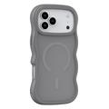 iPhone 17 Pro Max Wave-Edge Magnetic Hybrid Case - Grey